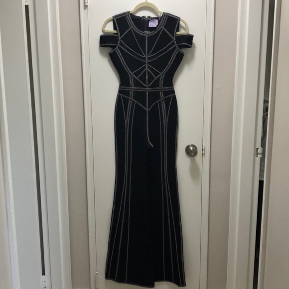 NWT Herve Leger Izabella Bandage Jumpsuit - Picture 4 of 8